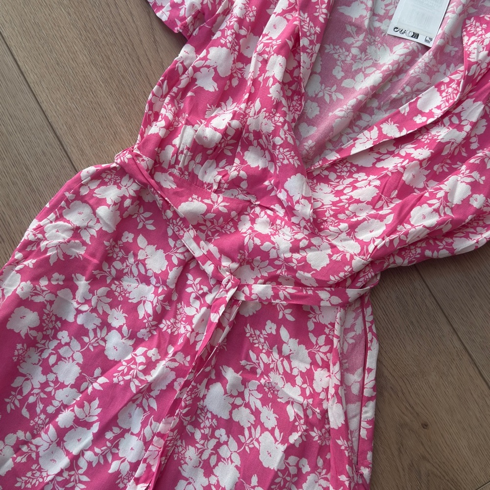 Mango Vibrant Pink Floral Shirt - Picture 4 of 4